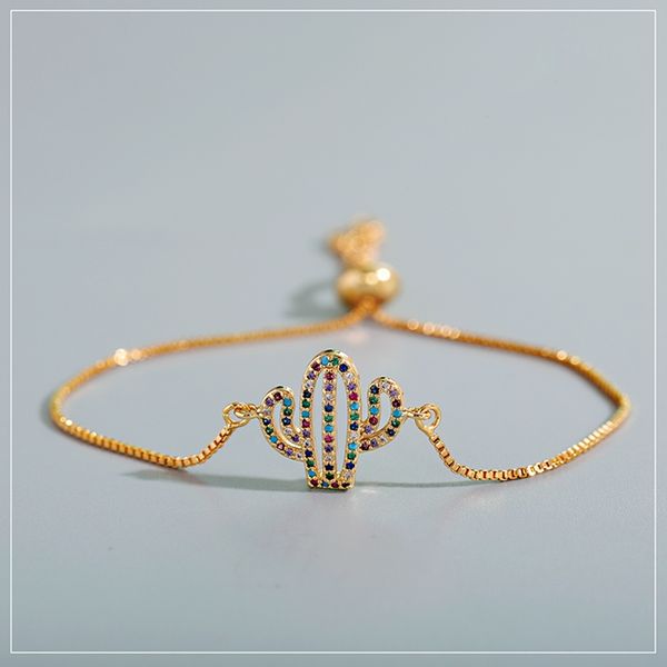 rainbow cactus bracelets&bangles for women fashion jewelry cz zircon plant charm adjustable chain bracelet accessory femme, Black
rainbow cactus bracelets&bangles for women fashion jewelry cz zircon plant charm adjustable chain bracelet accessory femme, Black