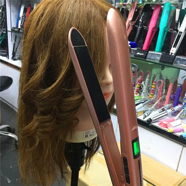 profession rose gold hair straightener titanium alloy material panel straight iron rapid heating 2 in 1 perm tool 110-220v, Black
profession rose gold hair straightener titanium alloy material panel straight iron rapid heating 2 in 1 perm tool 110-220v, Black
