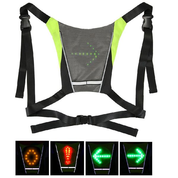 cycling bicycle led wireless safety turn signal light vest for riding night guiding bhd2, Black
cycling bicycle led wireless safety turn signal light vest for riding night guiding bhd2, Black