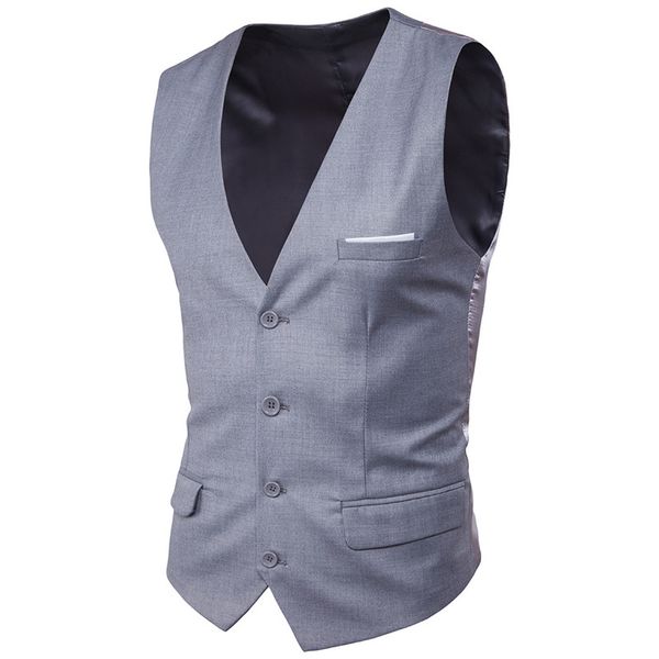 men vest fashion slim fit sleeveless mens wedding waistcoats 9 colors solid waistcoat business leisure dress vests plus size 6xl, Black;white 
men vest fashion slim fit sleeveless mens wedding waistcoats 9 colors solid waistcoat business leisure dress vests plus size 6xl, Black;white