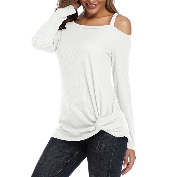 autumn winter women fashion casual off-the-shoulder solid color long sleeve plus size ladies, White
autumn winter women fashion casual off-the-shoulder solid color long sleeve plus size ladies, White