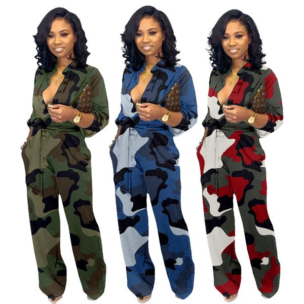 designer spring women camouflage jumpsuits print long sleeve button jumpsuit turn-down neck military straight sashes romper casual playsuit, Black;white
designer spring women camouflage jumpsuits print long sleeve button jumpsuit turn-down neck military straight sashes romper casual playsuit, Black;white