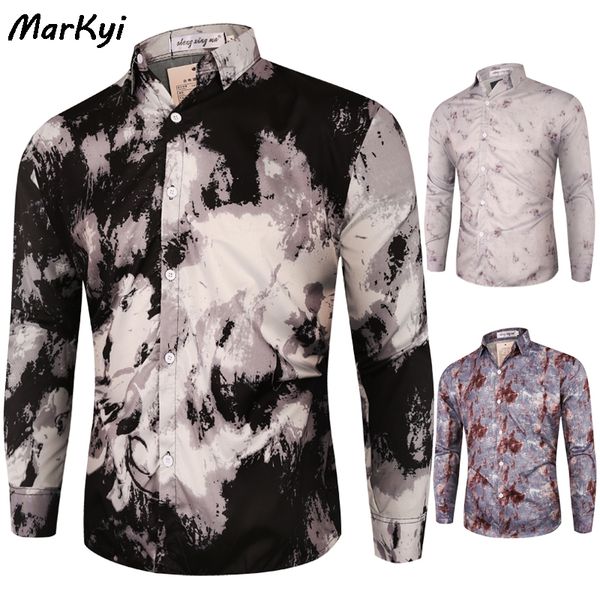 markyi 2020 fashion print men formal shirts long sleeve mens dress shirts plus size men's summer hawaiian, White;black
markyi 2020 fashion print men formal shirts long sleeve mens dress shirts plus size men's summer hawaiian, White;black
