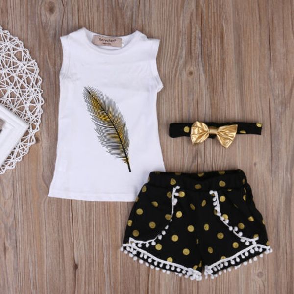 usa toddler kids baby girl summer white sleeveless t-shirt denim +black with yellow dot shorts 3pcs outfits clothes
usa toddler kids baby girl summer white sleeveless t-shirt denim +black with yellow dot shorts 3pcs outfits clothes