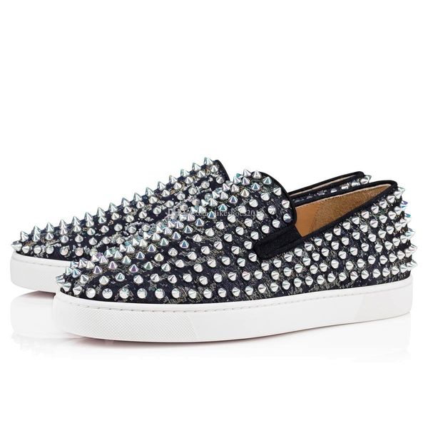 new season low sneakers studded men red bottom roller-boat sneaker red sole men casual boat shoes. sporty-luxe slip-on full glistens spikes, Black
new season low sneakers studded men red bottom roller-boat sneaker red sole men casual boat shoes. sporty-luxe slip-on full glistens spikes, Black