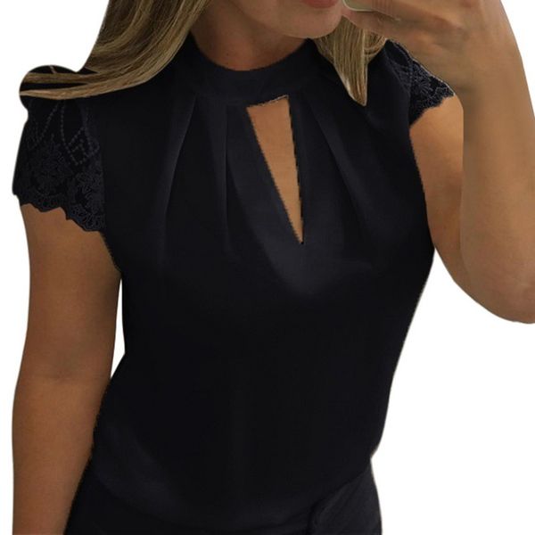 women's blouses & shirts nibesser women summer casual hollow chiffon short sleeve splice lace blouse blusas mujer plus size 5xl, White
women's blouses & shirts nibesser women summer casual hollow chiffon short sleeve splice lace blouse blusas mujer plus size 5xl, White