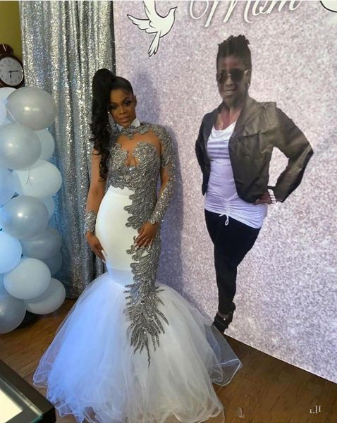 white high neck prom dresses 2020 plus size open back evening gown african gold appliques formal party dresses bc4000, Black
white high neck prom dresses 2020 plus size open back evening gown african gold appliques formal party dresses bc4000, Black