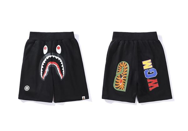 summer japanese ape shark head wgm printed beach pants men and women couples tide brand casual shorts, White;black
summer japanese ape shark head wgm printed beach pants men and women couples tide brand casual shorts, White;black