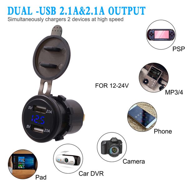 wholesale usb charger 4.2a dual port with voltmeter led digital display waterproof for car boat motorcycle v6
wholesale usb charger 4.2a dual port with voltmeter led digital display waterproof for car boat motorcycle v6