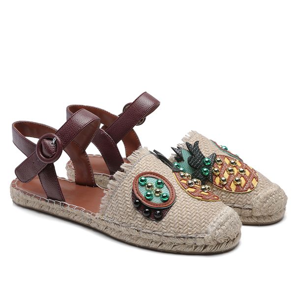 wetkiss low moq straw woven sandals pineapple shoes fashion fisherman shoes flat summer beach fisherman sandals for women ladies, Black
wetkiss low moq straw woven sandals pineapple shoes fashion fisherman shoes flat summer beach fisherman sandals for women ladies, Black