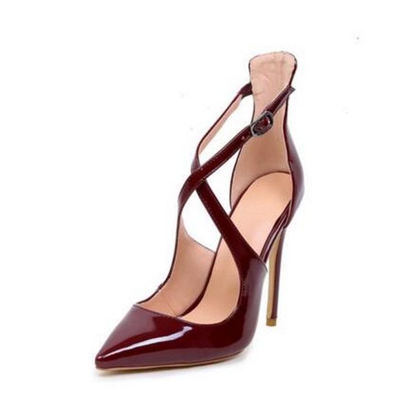 arrival brand high heels sandals women 12cm pointed fashion cross cut-outs shoes buckle high-heeled sandals size 34-45, Black
arrival brand high heels sandals women 12cm pointed fashion cross cut-outs shoes buckle high-heeled sandals size 34-45, Black