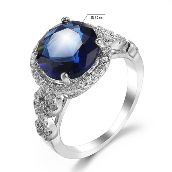 2019 new fashion jewelry ring luxury shiny blue cubic zircon ring for women wedding banquet accessories, Slivery;golden
2019 new fashion jewelry ring luxury shiny blue cubic zircon ring for women wedding banquet accessories, Slivery;golden