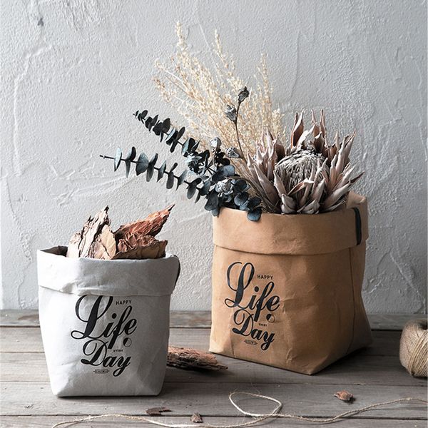 washable kraft paper storage bag nordic cosmetic organizer pouch home deskcreative flower pot foldable bags
washable kraft paper storage bag nordic cosmetic organizer pouch home deskcreative flower pot foldable bags