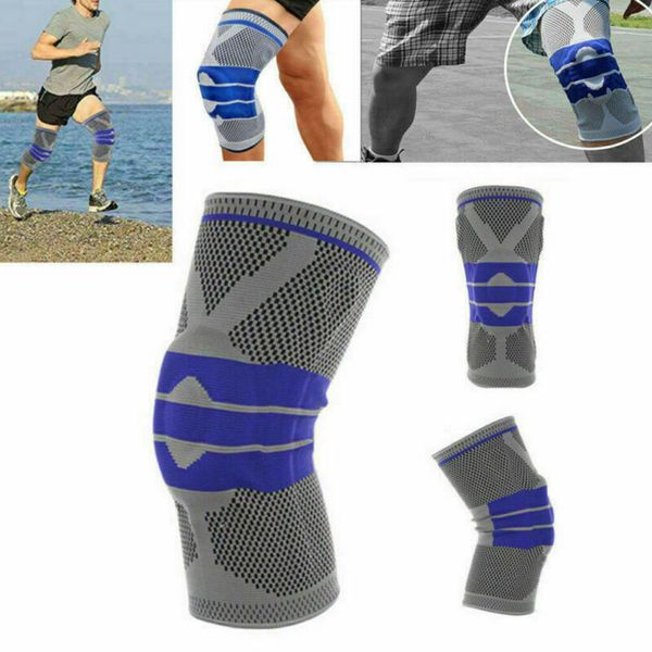 silicone spring knee pads brace sport support compression sleeve knee pad protection for basketball running gym, Black;gray
silicone spring knee pads brace sport support compression sleeve knee pad protection for basketball running gym, Black;gray