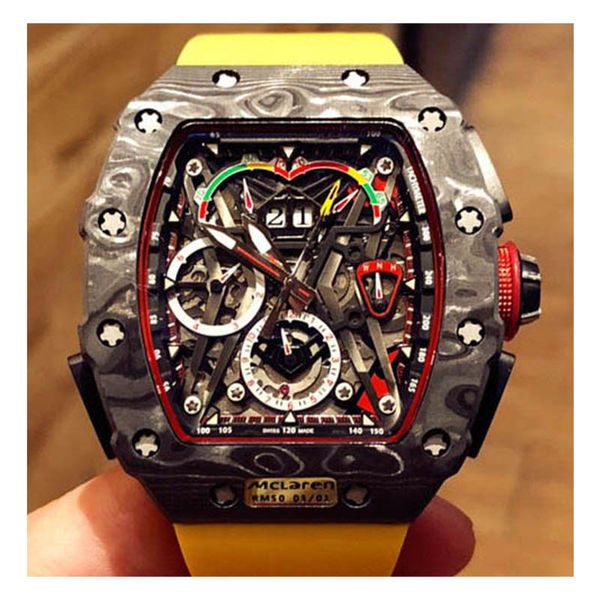 ric26 designer watches mclaren f1 .rm 50-03 model movement watches .the material is made of ntpt carbon fiber.multi-functional automatic me
ric26 designer watches mclaren f1 .rm 50-03 model movement watches .the material is made of ntpt carbon fiber.multi-functional automatic me