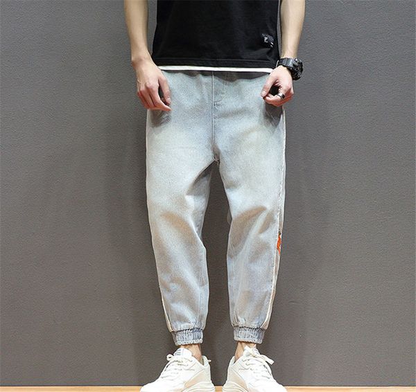 mens designer causal jeans fashion splice baggy harem pants mens pencil pants luxury cropped jeans, Blue
mens designer causal jeans fashion splice baggy harem pants mens pencil pants luxury cropped jeans, Blue