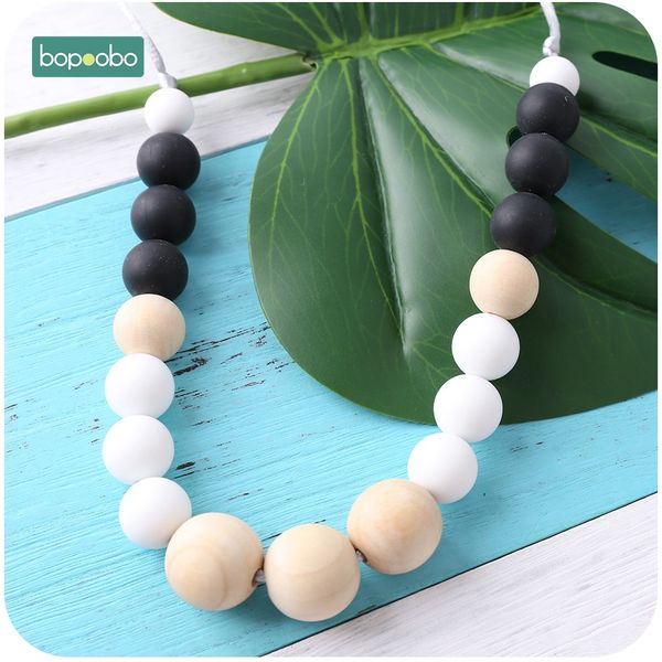 bopoobo 1pc silicone teether necklace wooden beads safe toys sensory strolle toys new-born gift breastfeeding baby teether
bopoobo 1pc silicone teether necklace wooden beads safe toys sensory strolle toys new-born gift breastfeeding baby teether
