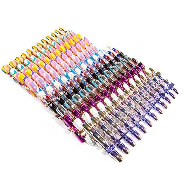 24pcs nail art manicure reflective mirror light tips for false nails fake nails forms extension manicure art without nail glue, Red;gold
24pcs nail art manicure reflective mirror light tips for false nails fake nails forms extension manicure art without nail glue, Red;gold
