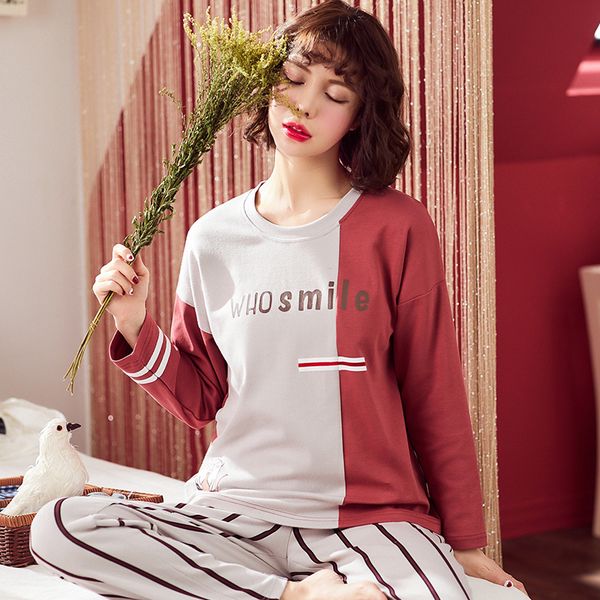 spring autumn 2019 women pyjamas 100% cotton long set loose leisure yellow pajamas sets nightshirt sleepwear for women, Blue;gray
spring autumn 2019 women pyjamas 100% cotton long set loose leisure yellow pajamas sets nightshirt sleepwear for women, Blue;gray