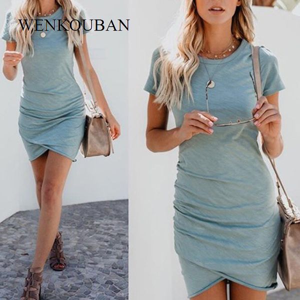 2020 summer women dresses new short-sleeved jumper round neck solid mini dress casual bodycon beach dresses plus size xxl, White;black
2020 summer women dresses new short-sleeved jumper round neck solid mini dress casual bodycon beach dresses plus size xxl, White;black