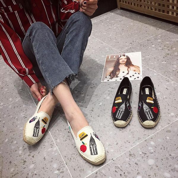 straw fishman xie female 2020 early spring new embroidered casual canvas shoes wild a pedal lazy flat shoes, Black
straw fishman xie female 2020 early spring new embroidered casual canvas shoes wild a pedal lazy flat shoes, Black