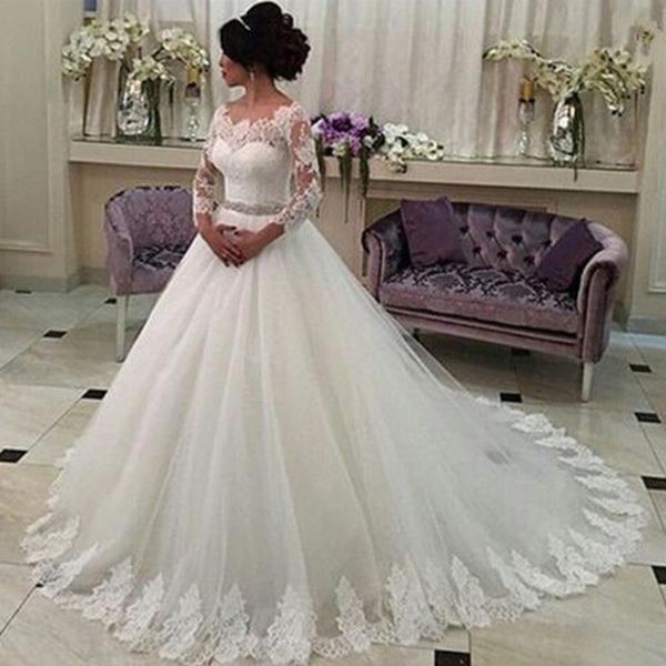 plus size wedding dresses wedding dresses a line bateau neck bridal dresses bateau long sleeves lace vestidos de novia, White
plus size wedding dresses wedding dresses a line bateau neck bridal dresses bateau long sleeves lace vestidos de novia, White