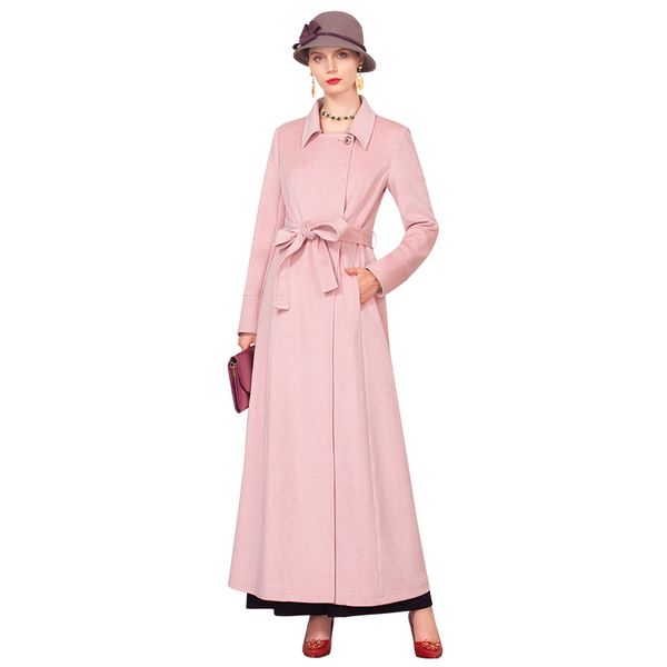 women winter wool pink long coat for office lady cashmere coat luxury turn-down collar outwear dz2268, Black
women winter wool pink long coat for office lady cashmere coat luxury turn-down collar outwear dz2268, Black