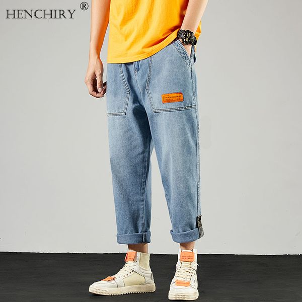 men's jeans henchiry korean fashoins harem blue pants vintage straight harajuku baggy belt denim qch862
men's jeans henchiry korean fashoins harem blue pants vintage straight harajuku baggy belt denim qch862