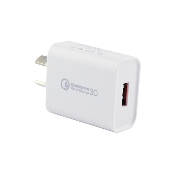 

qc 3.0 au quick charger power adapter wall charging trip home au plug for universal cell phone