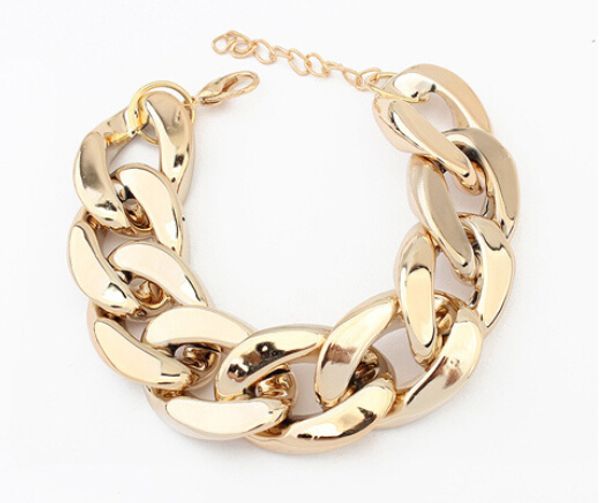 new fashion jewelry chunky chain bracelets gold silver gun black plated concise all-match bracelets for women
new fashion jewelry chunky chain bracelets gold silver gun black plated concise all-match bracelets for women