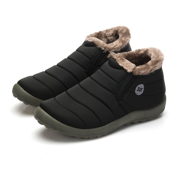 classic winter men shoes keep warm winter snow boot women flat casual shoes waterproof plush cotton big 48, Black 
classic winter men shoes keep warm winter snow boot women flat casual shoes waterproof plush cotton big 48, Black