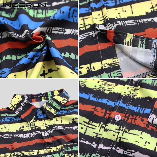 incerun summer men hawaiian shirt printing lapel short sleeve 2019 blouse fashion breathable vacation mens casual shirts s-3xl, White;black
incerun summer men hawaiian shirt printing lapel short sleeve 2019 blouse fashion breathable vacation mens casual shirts s-3xl, White;black