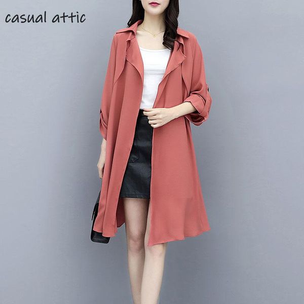 trench coat for women cardigan thin style 2019 autumn large size women's loose women fashion long coat, Tan;black
trench coat for women cardigan thin style 2019 autumn large size women's loose women fashion long coat, Tan;black