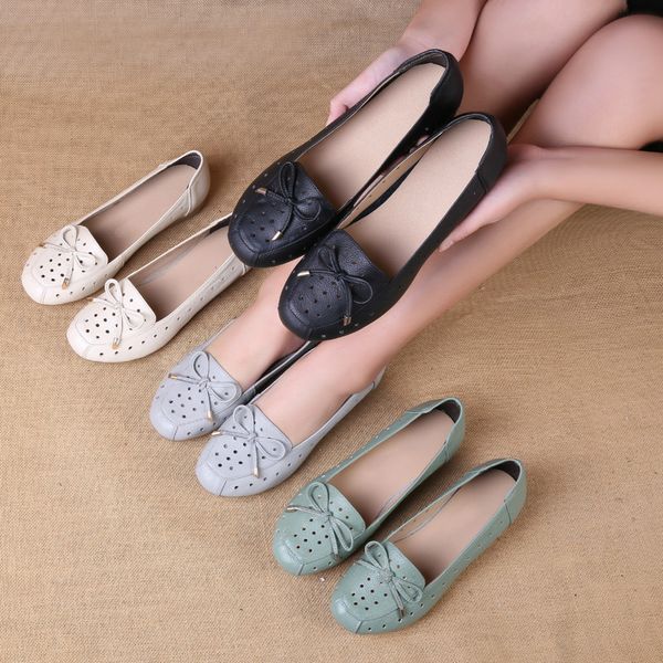 soft sole shoes genuine leather non-slip sandals woman will code flat bottom hollow out, Black
soft sole shoes genuine leather non-slip sandals woman will code flat bottom hollow out, Black