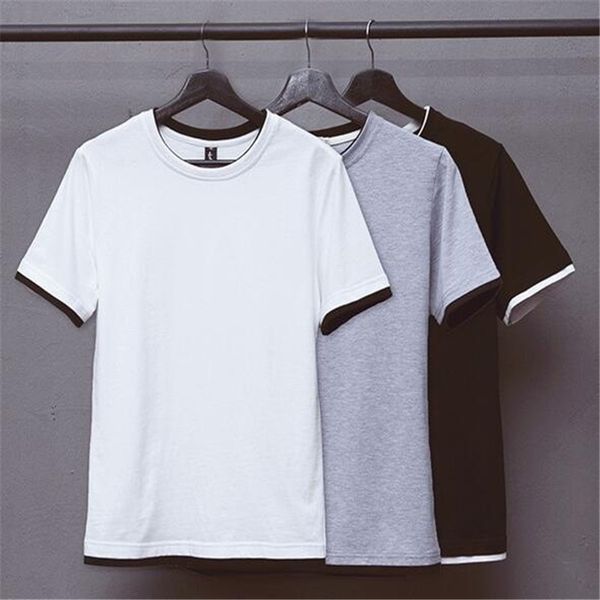 men's t-shirts design short-sleeve pure ring t-shirt men japanese style simple plus size, White;black
men's t-shirts design short-sleeve pure ring t-shirt men japanese style simple plus size, White;black