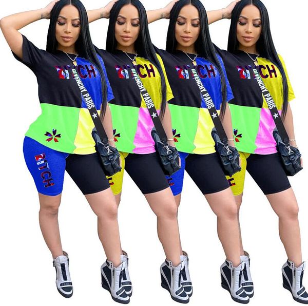 women brand designer tracksuit printed t-shirt pullover + shorts sets sportwear luxury casual 2 piece outfits fashion d52812, White
women brand designer tracksuit printed t-shirt pullover + shorts sets sportwear luxury casual 2 piece outfits fashion d52812, White