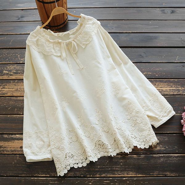 superaen 2020 new spring women's shirts sweet embroidered cotton blouses and female solid color long sleeve women clothing, White
superaen 2020 new spring women's shirts sweet embroidered cotton blouses and female solid color long sleeve women clothing, White