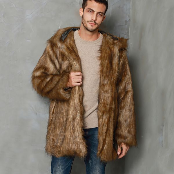 men's trench coats thicken warm faux fur coat for male 2021 winter hooded jackets luxury overcoat plus size 3xl artificial outwear, Tan;black
men's trench coats thicken warm faux fur coat for male 2021 winter hooded jackets luxury overcoat plus size 3xl artificial outwear, Tan;black