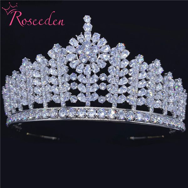 gorgeous bride cz tiara cubic zirconia crown queen princess pageant diadem for women wedding hair accessories jewelry re3700, Golden;white
gorgeous bride cz tiara cubic zirconia crown queen princess pageant diadem for women wedding hair accessories jewelry re3700, Golden;white