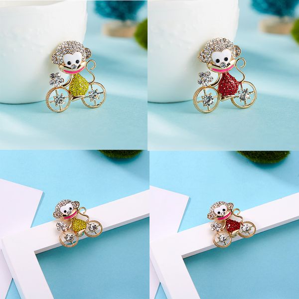 cute cartoon monkey bicyclee flower brooch rhinestone oil painting animal brooch skirt shirt accessories for girl birthday gift, Gray
cute cartoon monkey bicyclee flower brooch rhinestone oil painting animal brooch skirt shirt accessories for girl birthday gift, Gray