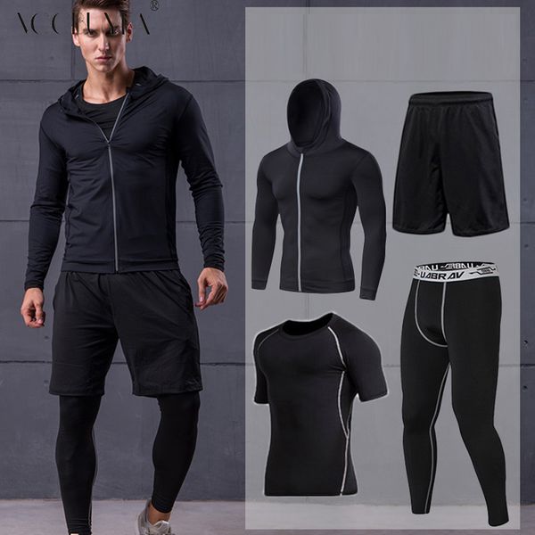 voobuyla men 4pcs running set men sport suits quick dry basketball soccer training tracksuits fitness gym clothing running sets, Black;blue
voobuyla men 4pcs running set men sport suits quick dry basketball soccer training tracksuits fitness gym clothing running sets, Black;blue