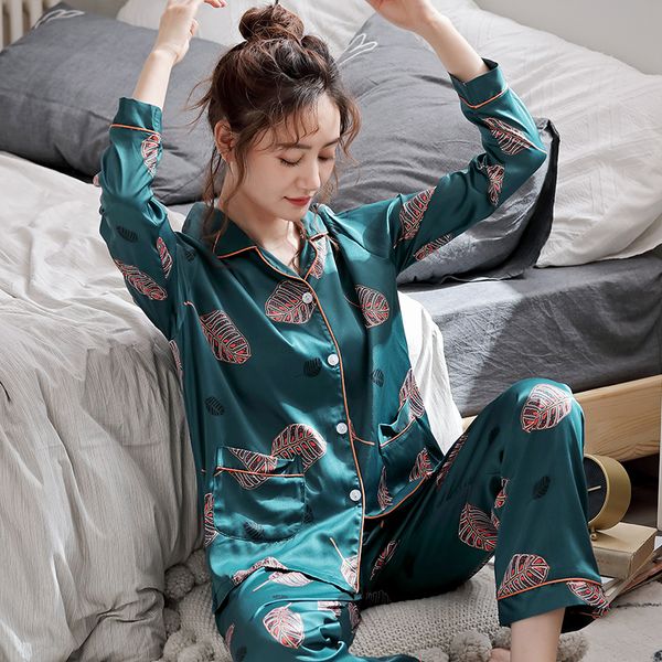 womens silk satin pajamas pyjamas set long sleeve sleepwear pijama pajamas suit female sleep two piece set loungewear, Black;red
womens silk satin pajamas pyjamas set long sleeve sleepwear pijama pajamas suit female sleep two piece set loungewear, Black;red