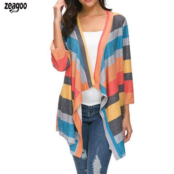women casual long sleeve patchwork loose long 3/4 cardigan spring blue, orange open neck stitch, White
women casual long sleeve patchwork loose long 3/4 cardigan spring blue, orange open neck stitch, White