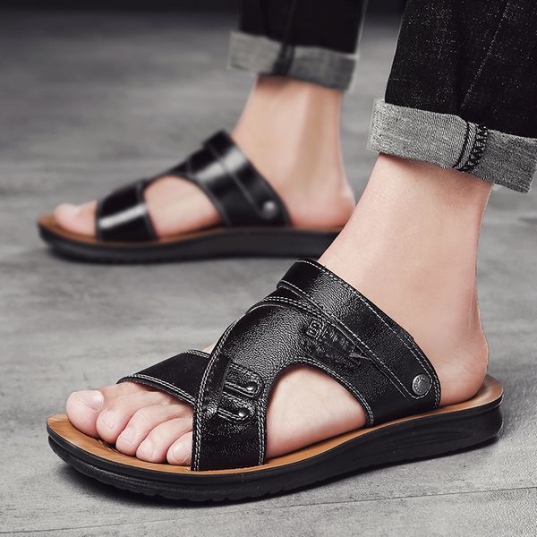 men sandals summer new fashion wild casual shoes men soft comfort simple non-slip beach sandals leather shoes, Black
men sandals summer new fashion wild casual shoes men soft comfort simple non-slip beach sandals leather shoes, Black