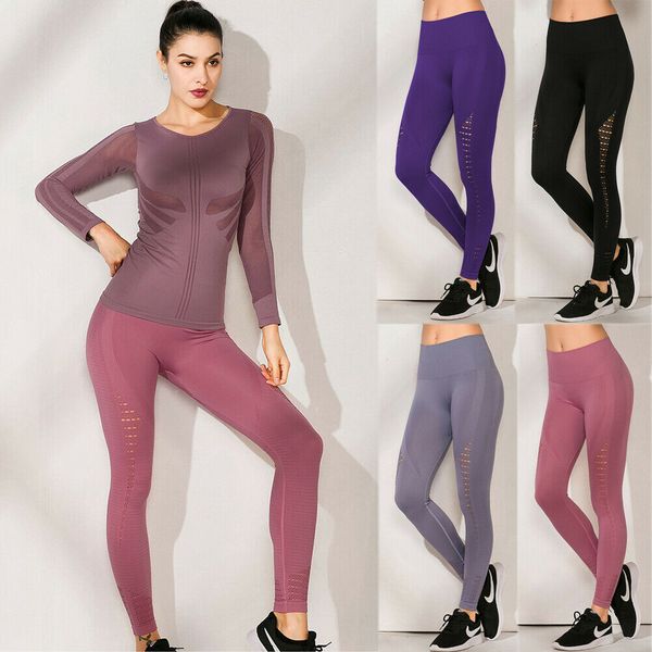 women's high waist seamless yoga leggings stretch fitness sports gym pants full length, Black;white
women's high waist seamless yoga leggings stretch fitness sports gym pants full length, Black;white