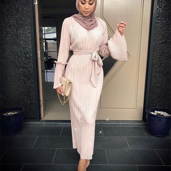 muslim wrinkled pencil skirt pliss maxi dress trumpet sleeve abaya evening long robes tunic middle east ramadan arab islamic clothing, Black;red
muslim wrinkled pencil skirt pliss maxi dress trumpet sleeve abaya evening long robes tunic middle east ramadan arab islamic clothing, Black;red