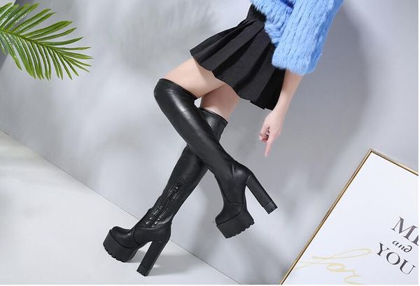 2019 нов оен и зимой оле на воком каблђке кожане апоги Ѭей онкие, Black
2019 нов оен и зимой оле на воком каблђке кожане апоги Ѭей онкие, Black