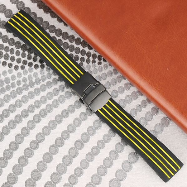 silicone watch strap durable folding clasp with safety watches bracelet yellow waterproof wristwatch strap horloge bandjes, Black;brown
silicone watch strap durable folding clasp with safety watches bracelet yellow waterproof wristwatch strap horloge bandjes, Black;brown