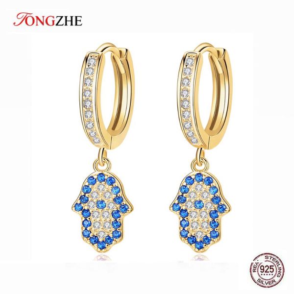 tongzhe pure 925 sterling silver hamsa hand drop earrings for women blue evil eye lucky earring cz turkish jewelry girl gift, Golden;silver
tongzhe pure 925 sterling silver hamsa hand drop earrings for women blue evil eye lucky earring cz turkish jewelry girl gift, Golden;silver