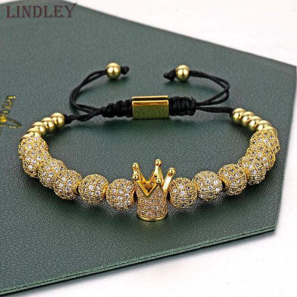 2020 new gold crown zircon bracelets men jewelry 8mmcz crown charm round beads braided macrame bracelet pulseira feminina, Black
2020 new gold crown zircon bracelets men jewelry 8mmcz crown charm round beads braided macrame bracelet pulseira feminina, Black